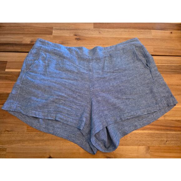 2-Pack GAP Women’s Linen Shorts – XXL Chambray & Pastel Stripe Bundle - Picture 6 of 9